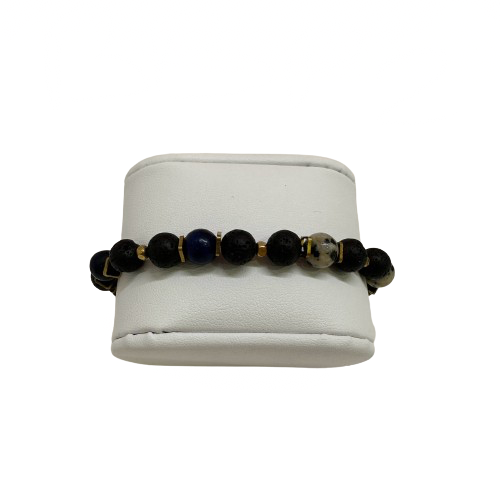 Bracelet perles en pierres naturels bleu
