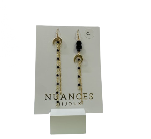 Boucles d'oreilles Onyx