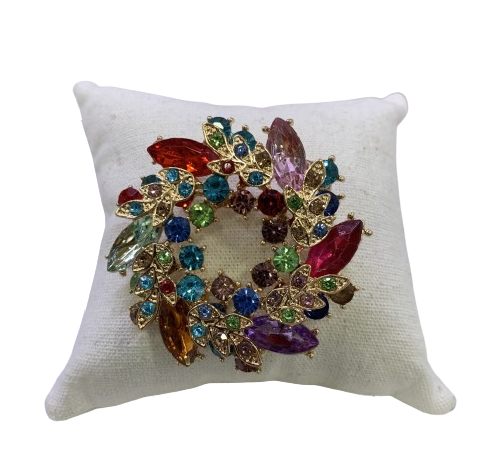 Broche fantaisie Couronne multi