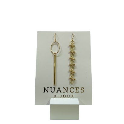 Boucles d'oreilles plaque or